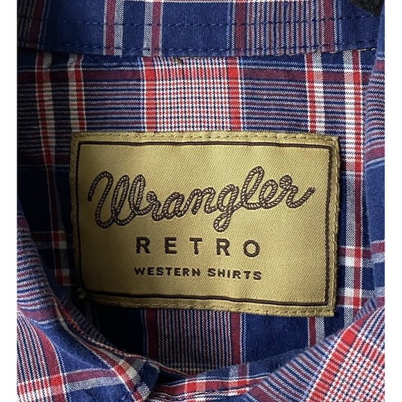 Wrangler Retro Western‎ Pearl Snap Men xL Snap Short Sleeve Stripped - Picture 3 of 7